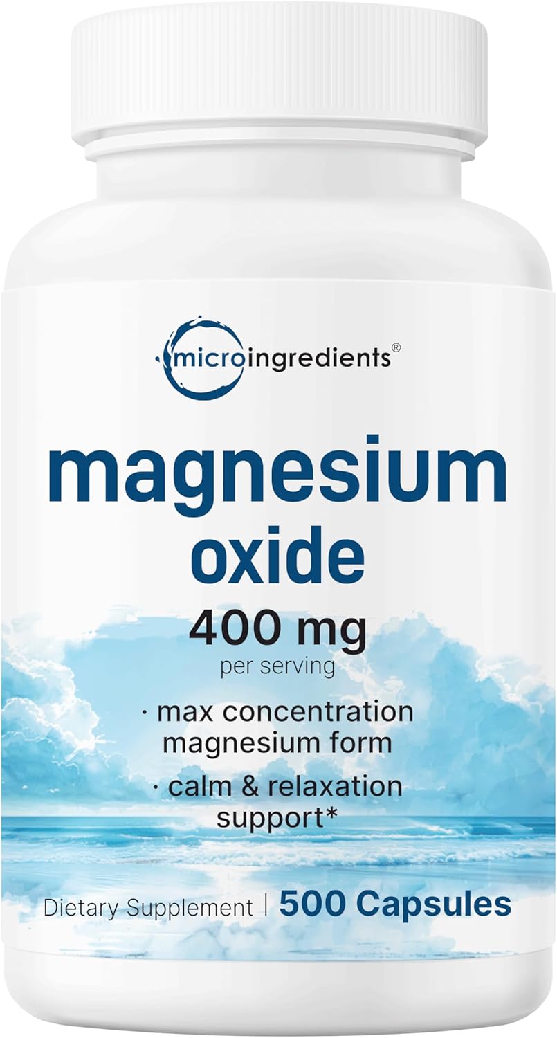 16oz Multi Collagen Protein Powder & 400mg Magnesium Oxide Bundle Pack | Grass-Fed Peptides | Max Concentration Formula