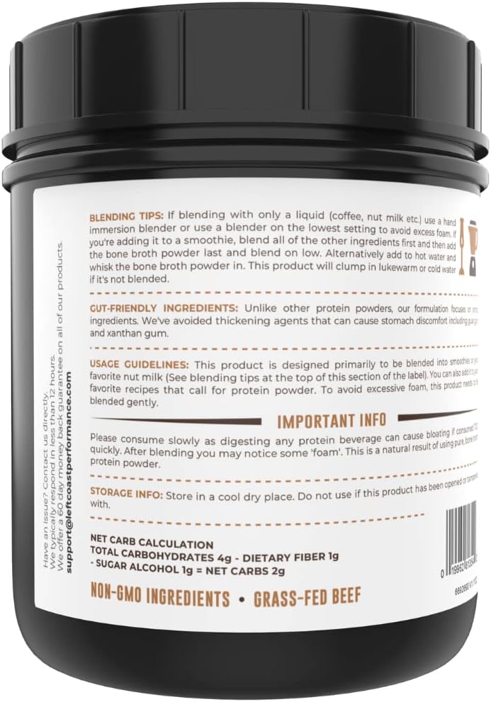 16oz Vanilla and Chocolate Bone Broth Protein Powder Bundle by Left Coast Performance