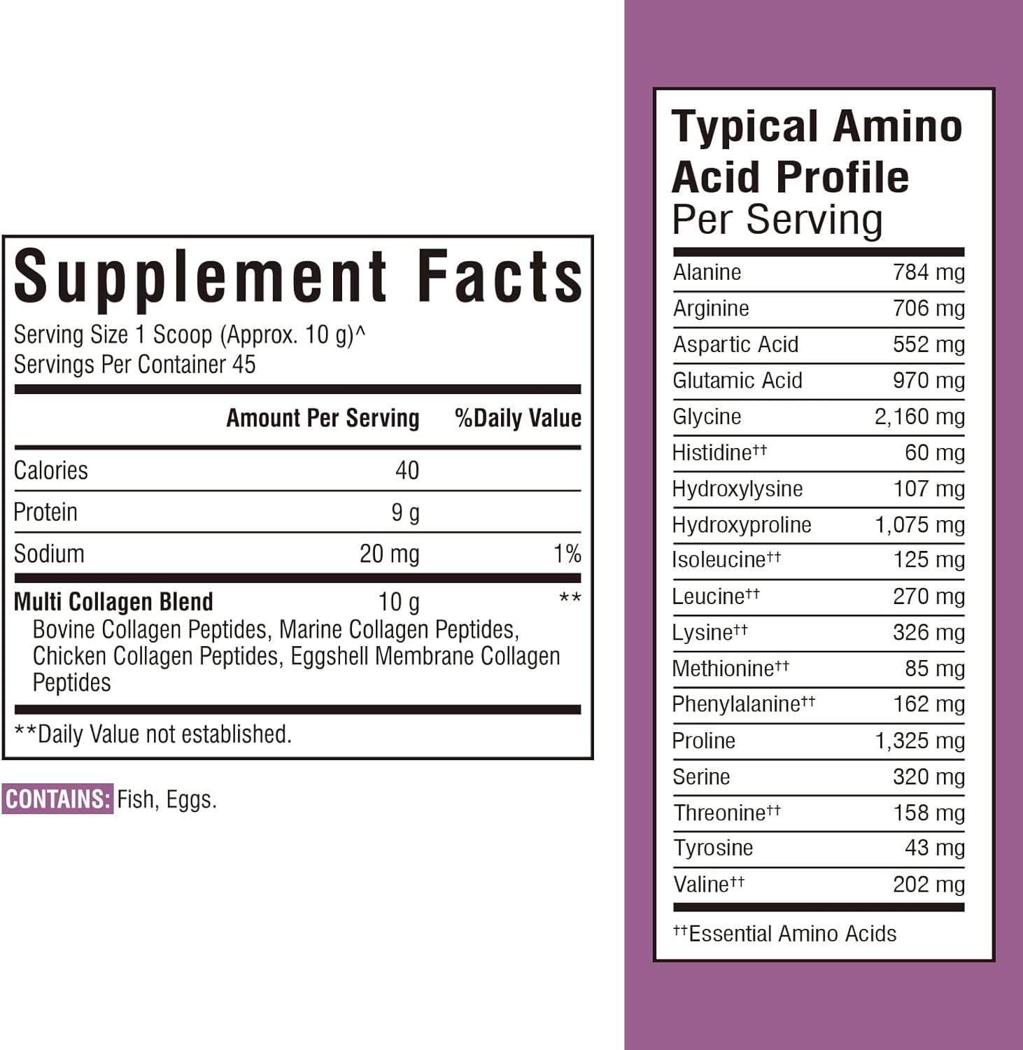 16oz Vitalibre Multi Collagen Peptides and Bovine Collagen Powder Blend