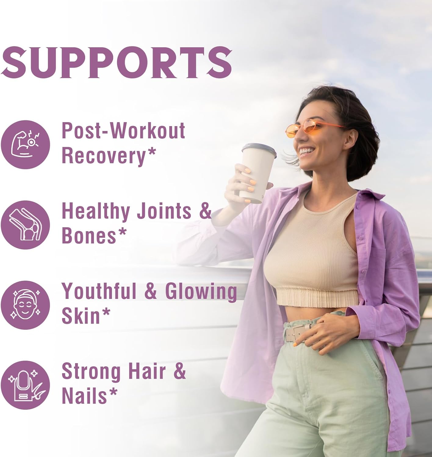 16oz Vitalibre Multi Collagen Peptides and Bovine Collagen Powder Blend