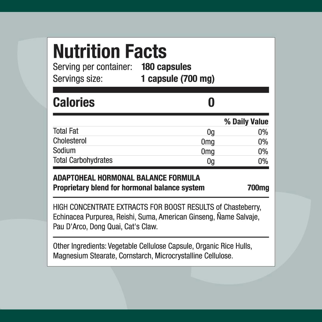 180 Capsules ADAPTOHEAL Hormone Balance and Immune Support with Adaptogens