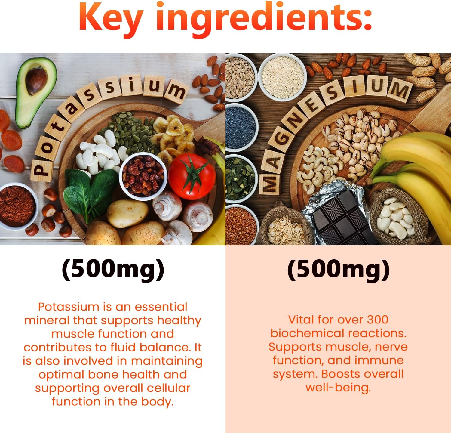 180 Capsules Invita Potassium Magnesium Supplement - High Absorption Complex for Cardiovascular, Muscles & Nerve Health - Non GMO & Gluten Free