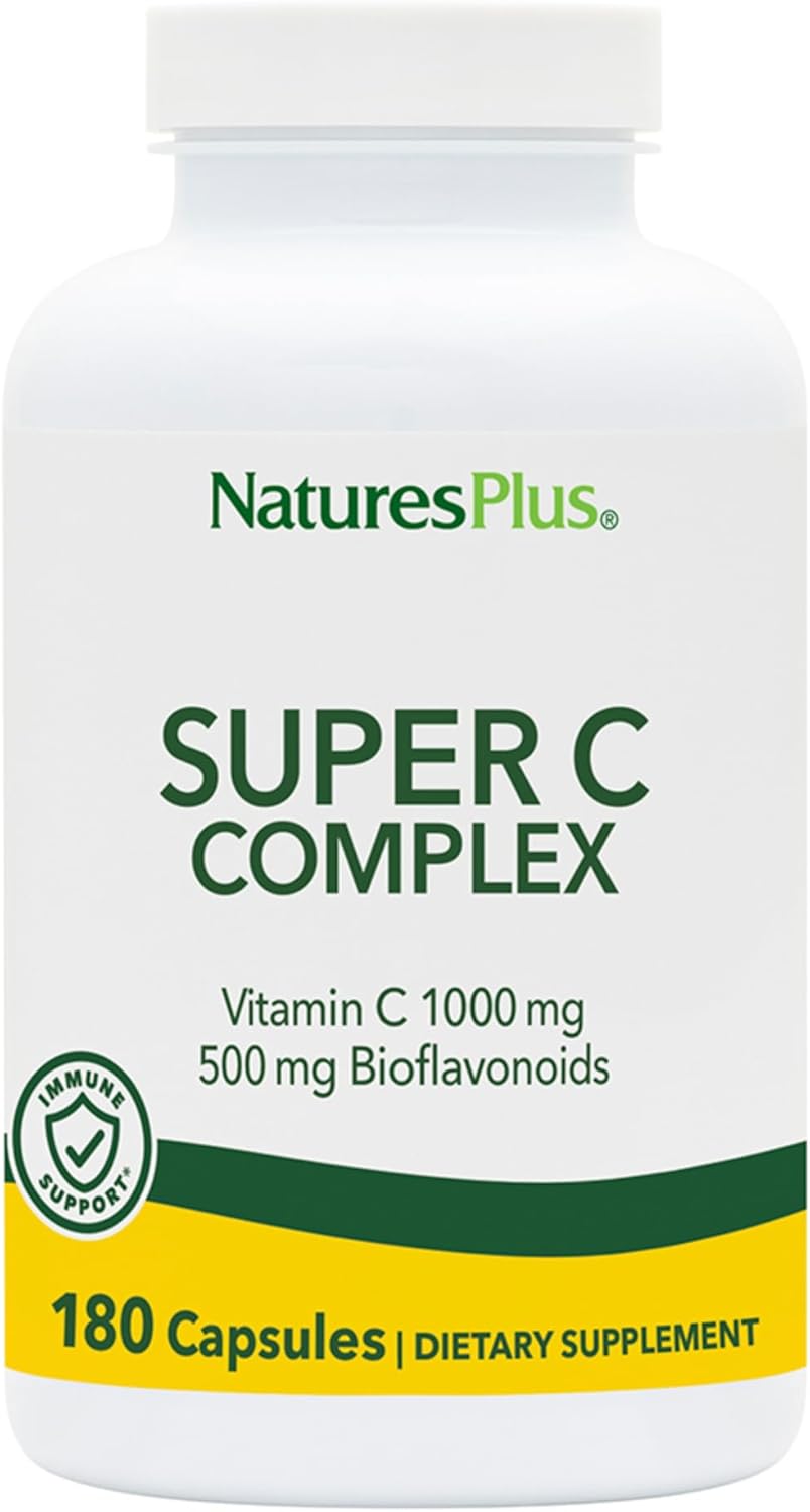 180 Capsules Natures Plus Super C Complex - High Potency Vitamin C Supplement