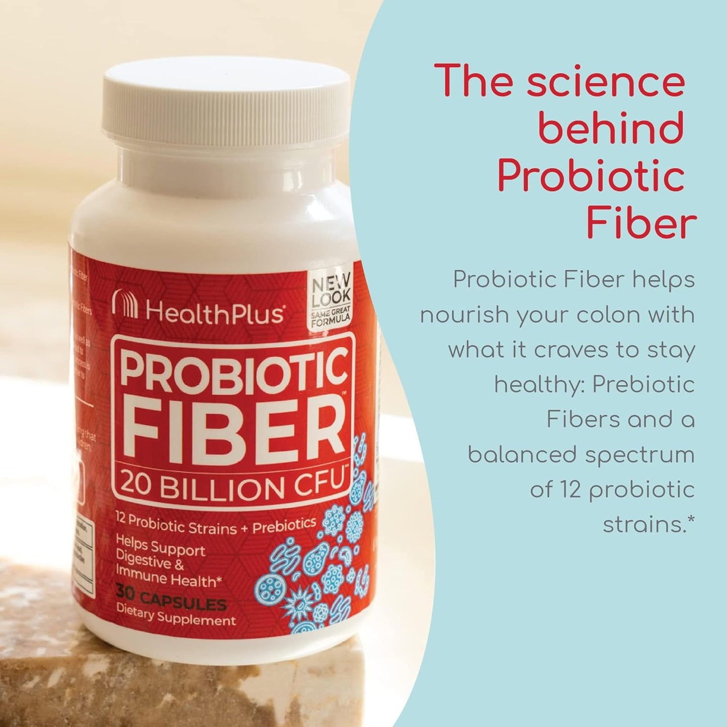 180 Capsules of Health Plus Prebiotic Formula & 30 Capsules of Probiotic Fiber Bundle (60 Servings)