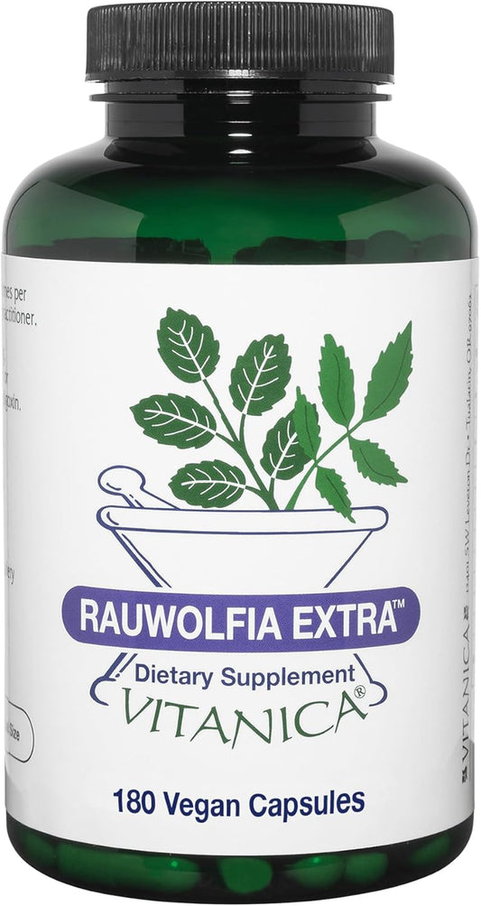 180 Capsules of Vegan Vitanica Rauwolfia Extra for Cardiovascular Support