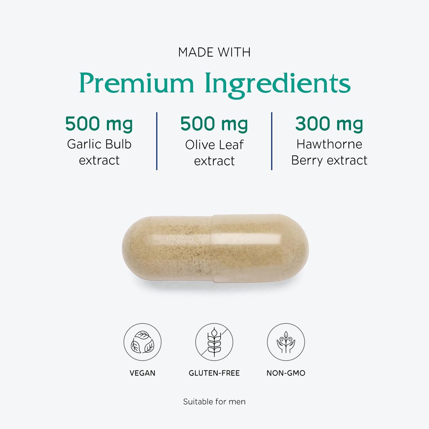 180 Capsules of Vitanica VasoBlend for Cardiovascular Support - Vegan/Vegetarian Formula