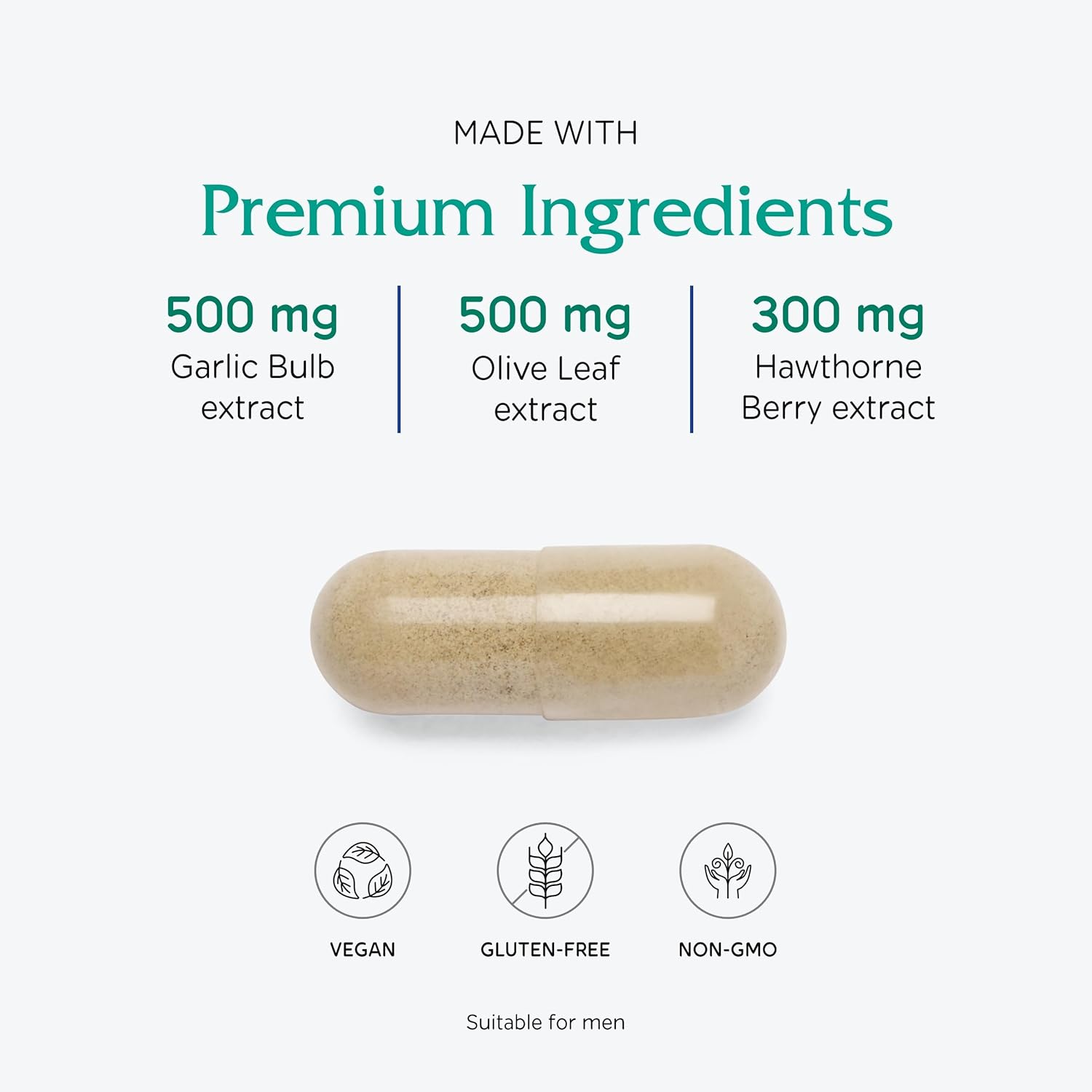 180 Capsules of Vitanica VasoBlend for Cardiovascular Support - Vegan/Vegetarian Formula