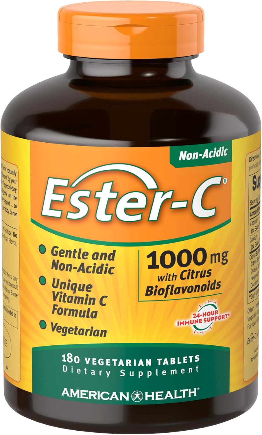 180 Count American Health Ester C 1000mg Tablets with Citrus Bioflavonoids