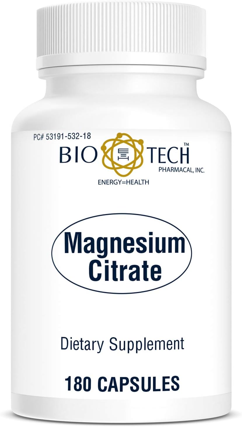 180 Count Bio-Tech Pharmacal Magnesium Citrate Supplement - High Quality Magnesium Tablets - BoostGo Australia