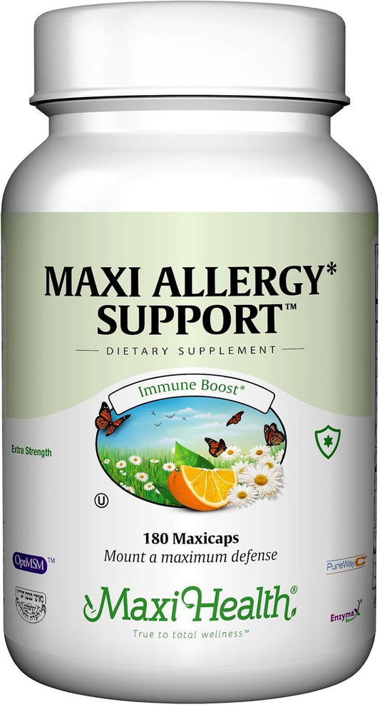 180 Count Maxi Health Allergy Support Vitamin C with MSM for Sinus & Nasal Health