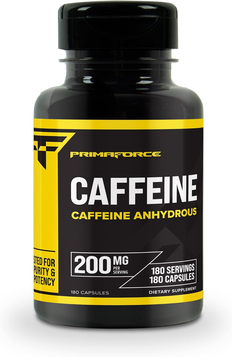 180 Count Primaforce Caffeine Pills - 200mg Energy Booster Supplement