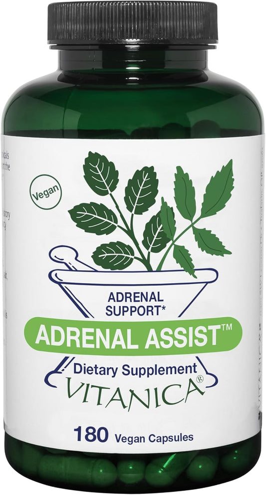 180 Count Vitanica Adrenal Assist Vegan Supplement for Adrenal Support