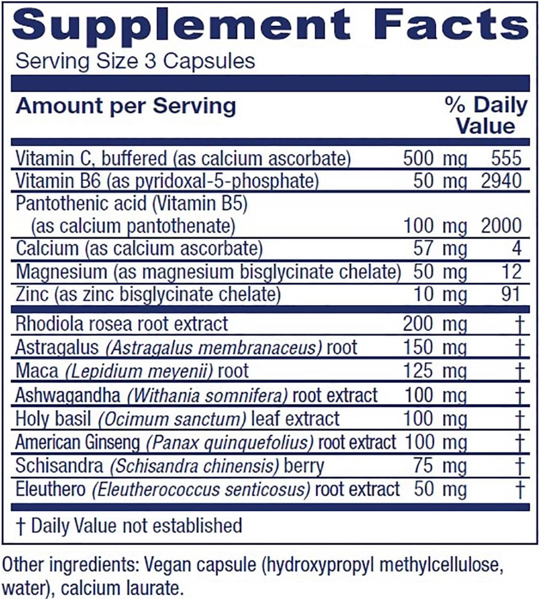 180 Count Vitanica Adrenal Assist Vegan Supplement for Adrenal Support