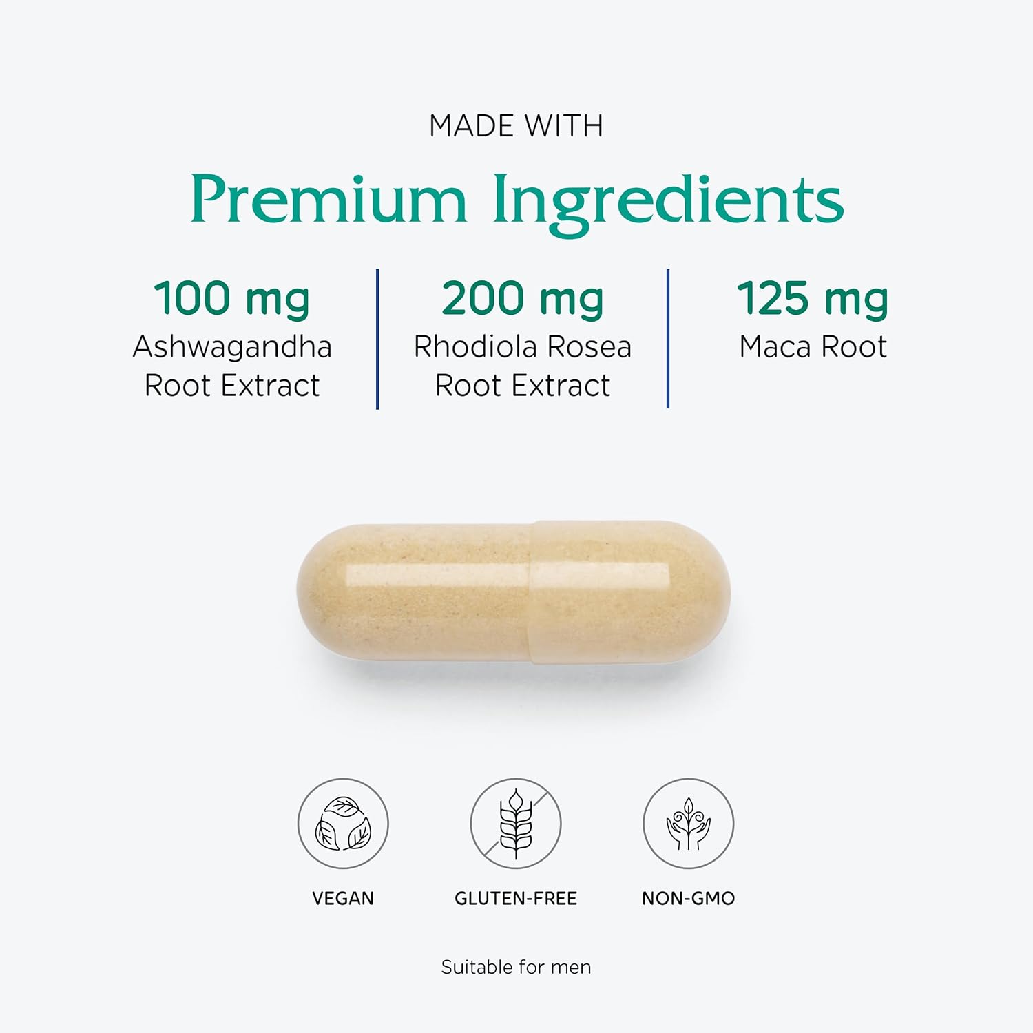 180 Count Vitanica Adrenal Assist Vegan Supplement for Adrenal Support