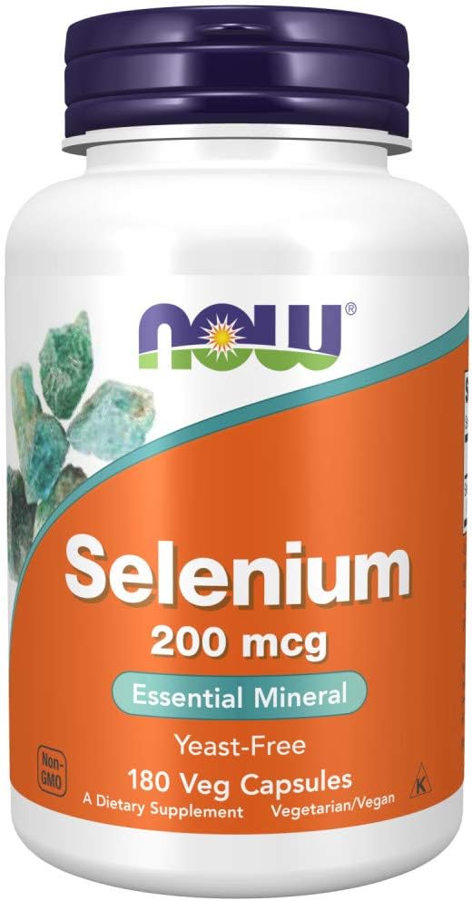 180 ct NOW Foods Selenium 200 mcg VCaps - Immune Support Supplement