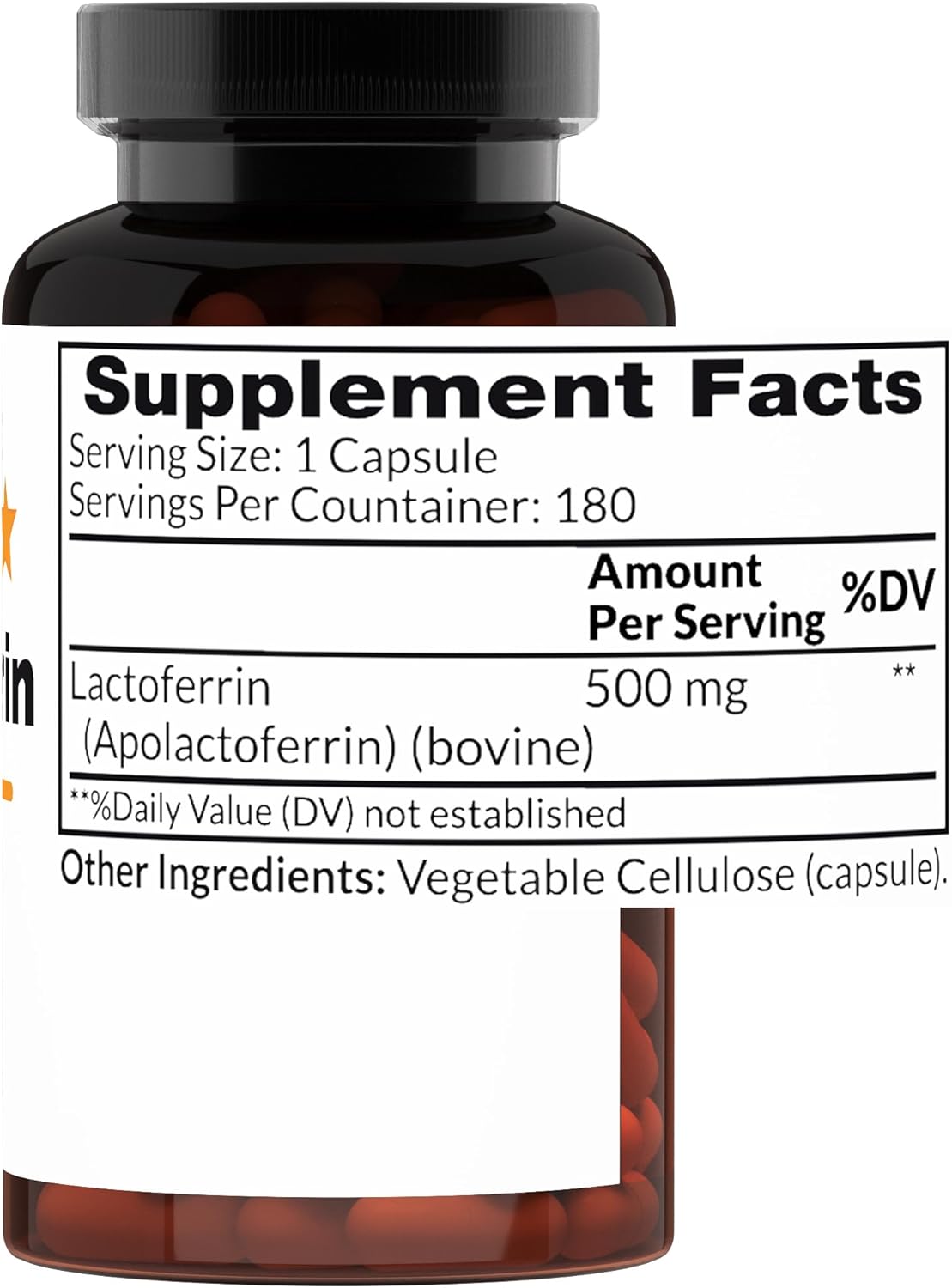 180 Servings of MONOHERB Pure Lactoferrin 500mg in Additives-Free Veg Capsules