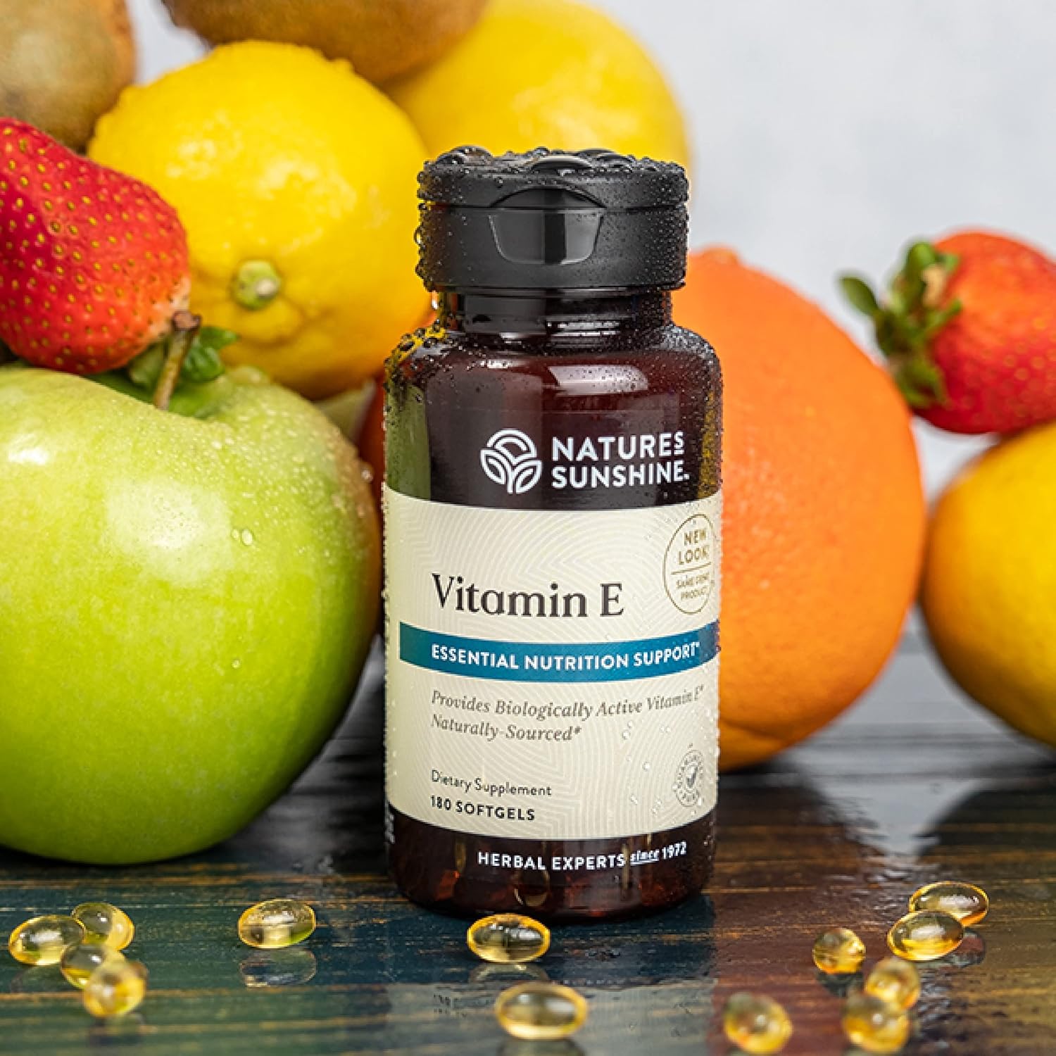 180 Softgels of Nature's Sunshine Vitamin E 100 IU - Antioxidant Supplement for Immune Support and Skin Health