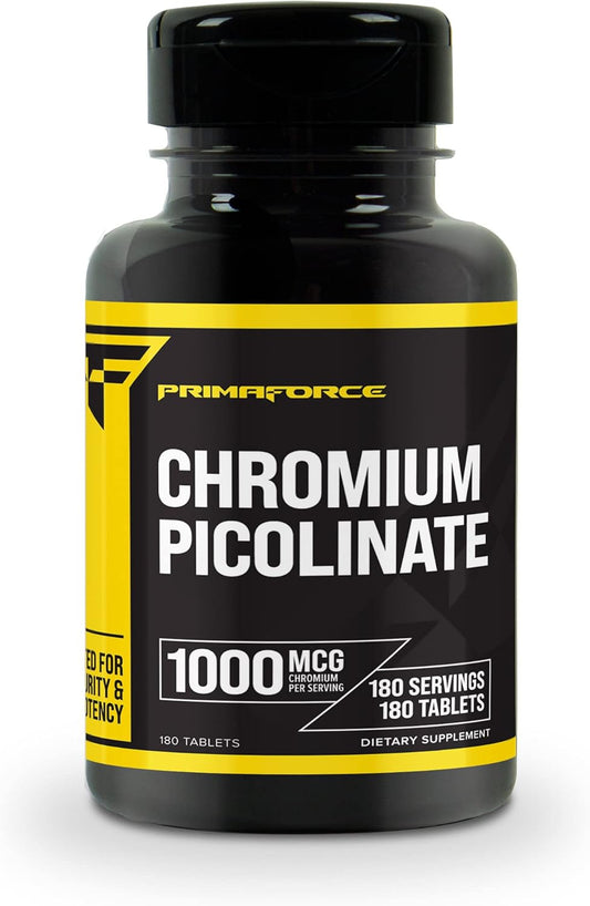 180 Tablets of PrimaForce Chromium Picolinate 1000mcg for Blood Sugar Support
