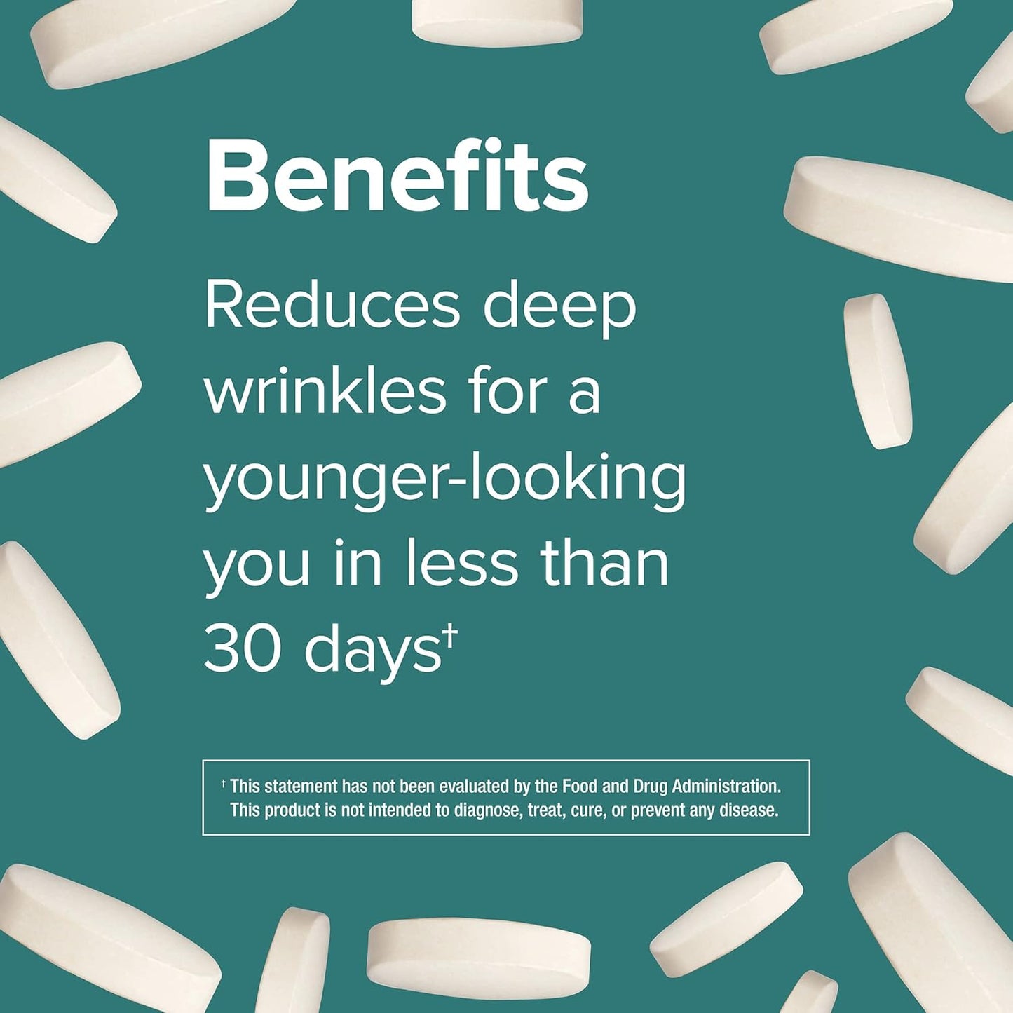 180 Tablets of Webber Naturals Collagen30 with Hyaluronic Acid - Reduces Joint Pain, Eye Wrinkles, Fine Lines - Non GMO