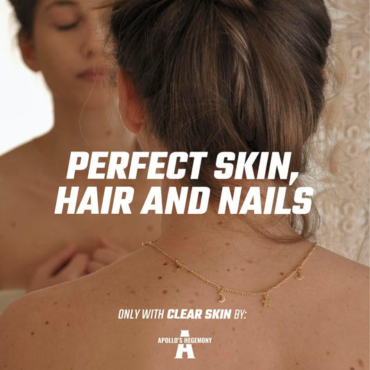 180 Vegan Capsules of APOLLO'S HEGEMONY Clear Skin with Vitamin B5 and Acetyl-L-Carnitine for Anti-Acne and Skin Health