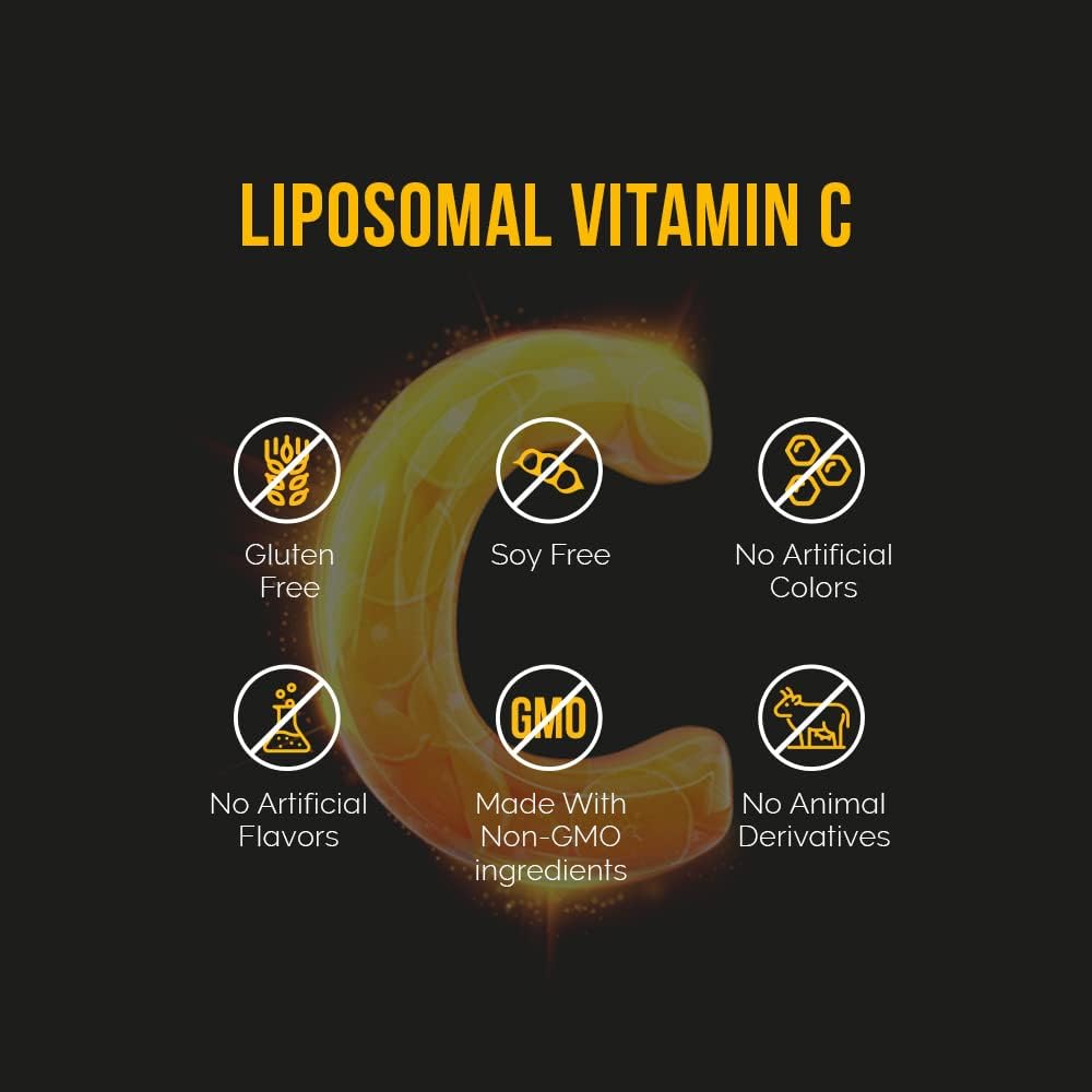 180 Veggie Capsules of Intelligent Labs Liposomal Vitamin C 1000mg with MCT Oil - Energy & Immune Support, Antioxidant Supplement