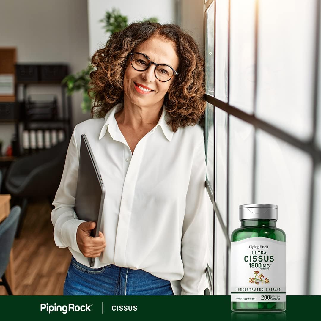 1800mg Cissus Quadrangularis Supplement - 200 Capsules - Ultra Concentrated Herbal Extract - Non-GMO & Gluten Free