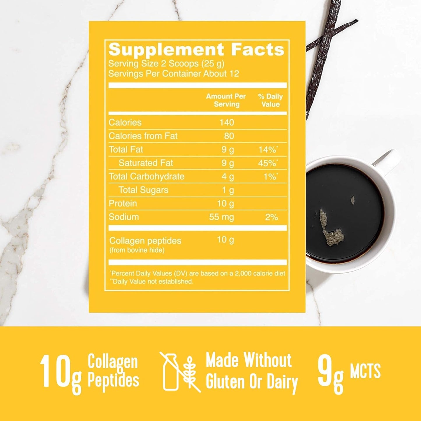19.3 oz Unflavored Collagen Peptides Powder with Vanilla Creamer by Vital Proteins