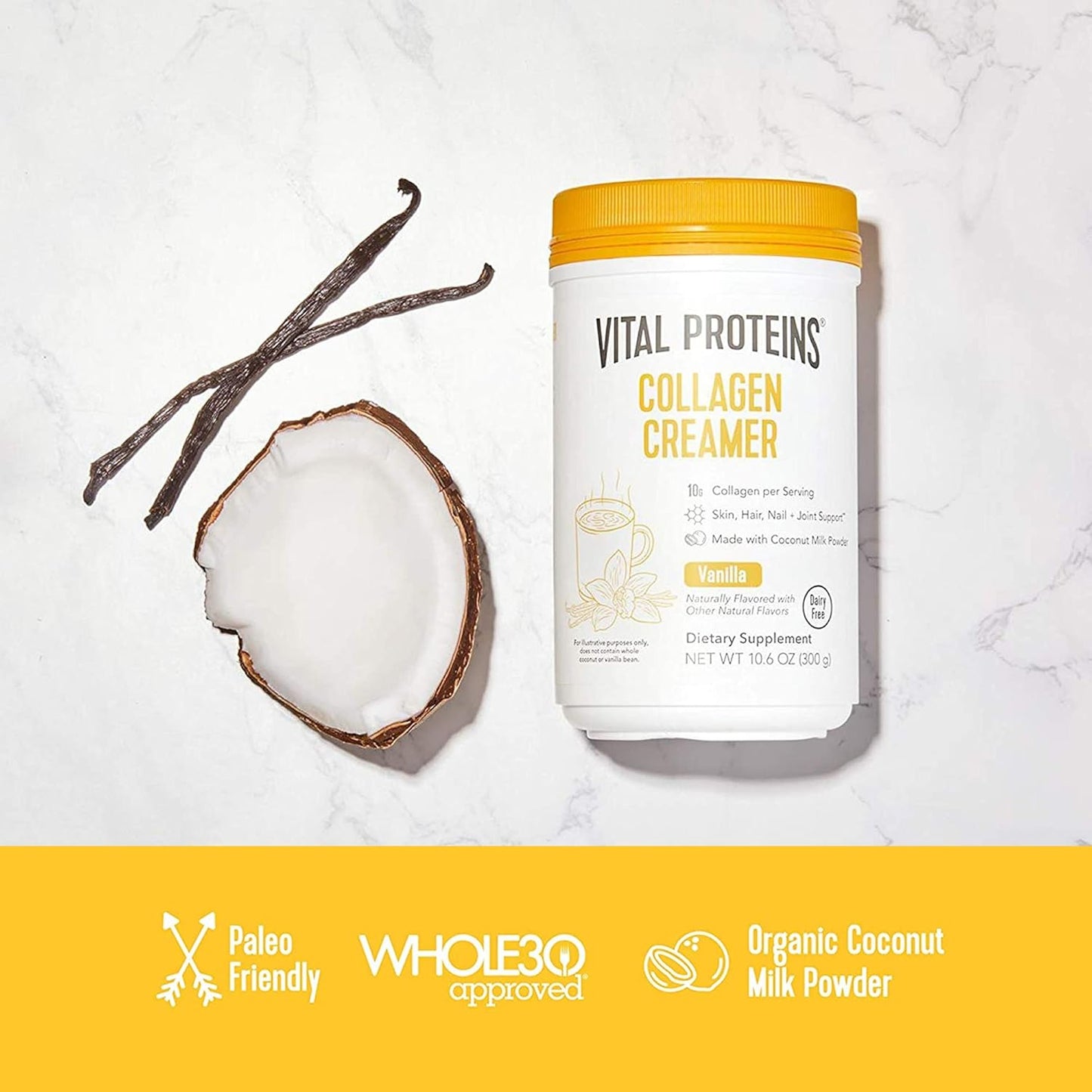 19.3 oz Unflavored Collagen Peptides Powder with Vanilla Creamer by Vital Proteins
