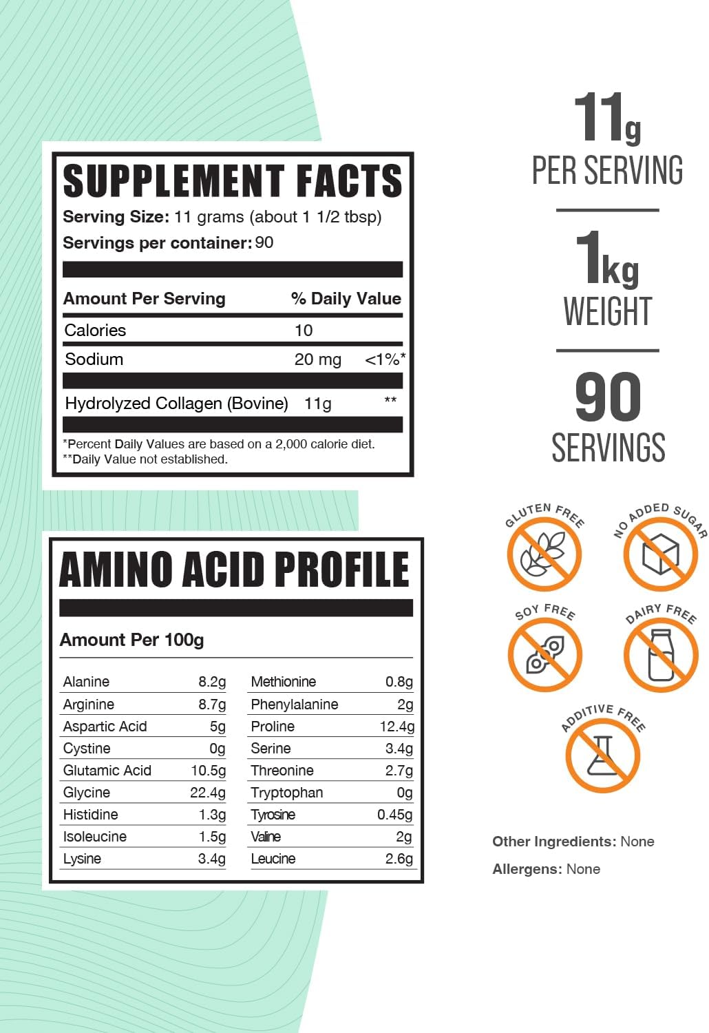 1kg BulkSupplements Collagen Peptides and Grass Fed Whey Protein Concentrate Bundle