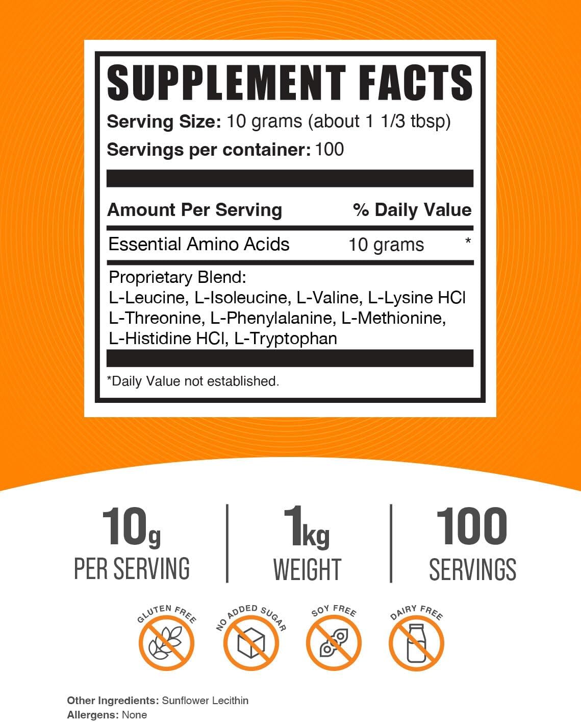 1kg Essential Amino Acid Powder + 500g Creatine Bundle - BulkSupplements