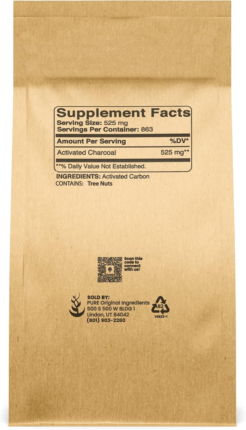 1lb Activated Charcoal Powder - Pure Vegan Non-GMO Activated Carbon