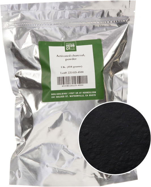 1lb Activated Charcoal Powder for Body Care, Face Masks, Toothpaste from MONTEREY BAY HERB CO.