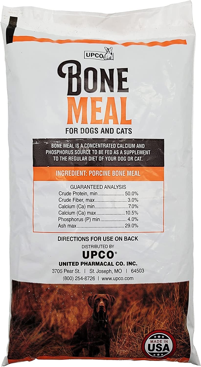 1Lb Bag of UPCo Bone Meal Supplement for Dogs and Cats - Natural Calcium and Phosphorus Source for Pets