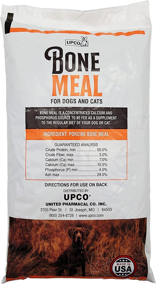 1Lb Bag of UPCo Bone Meal Supplement for Dogs and Cats - Natural Calcium and Phosphorus Source for Pets