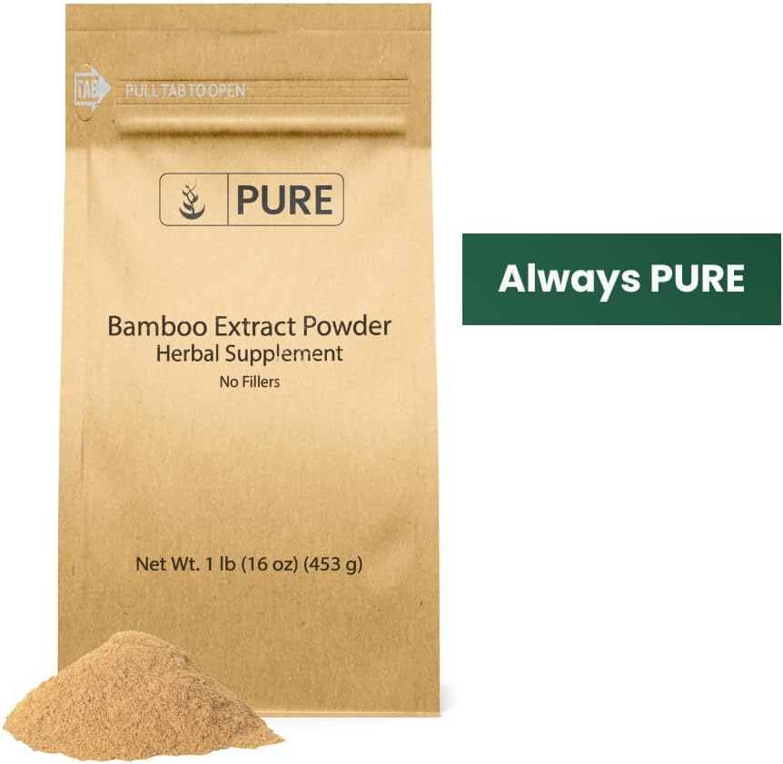 1lb Bamboo Extract Powder - Pure Original Ingredients, Non-GMO, Gluten-Free Herbal Supplement - Lab-Verified