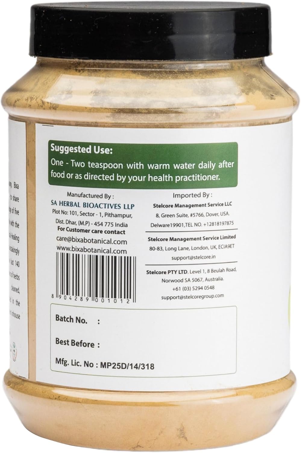 1lb Bixa Botanical Amla Powder - Herbal Supplement for Antioxidant & Immunity Boost - 16oz.