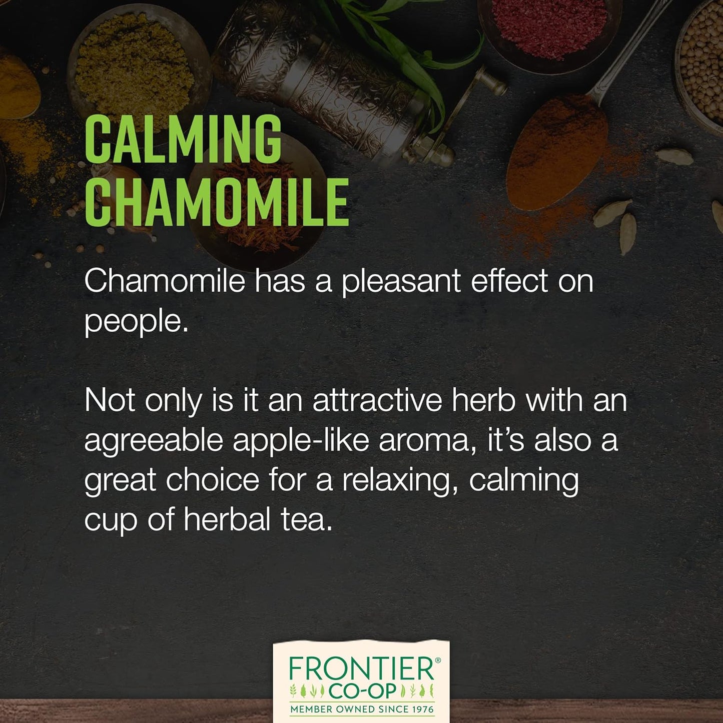 1lb Frontier Co-op Organic Whole Chamomile Flowers for Herbal Tea and Aromatherapy