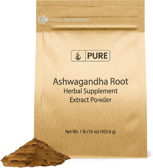 1lb of Pure Original Ashwagandha - Natural, Vegan, Gluten-Free, Lab-Verified Ingredients