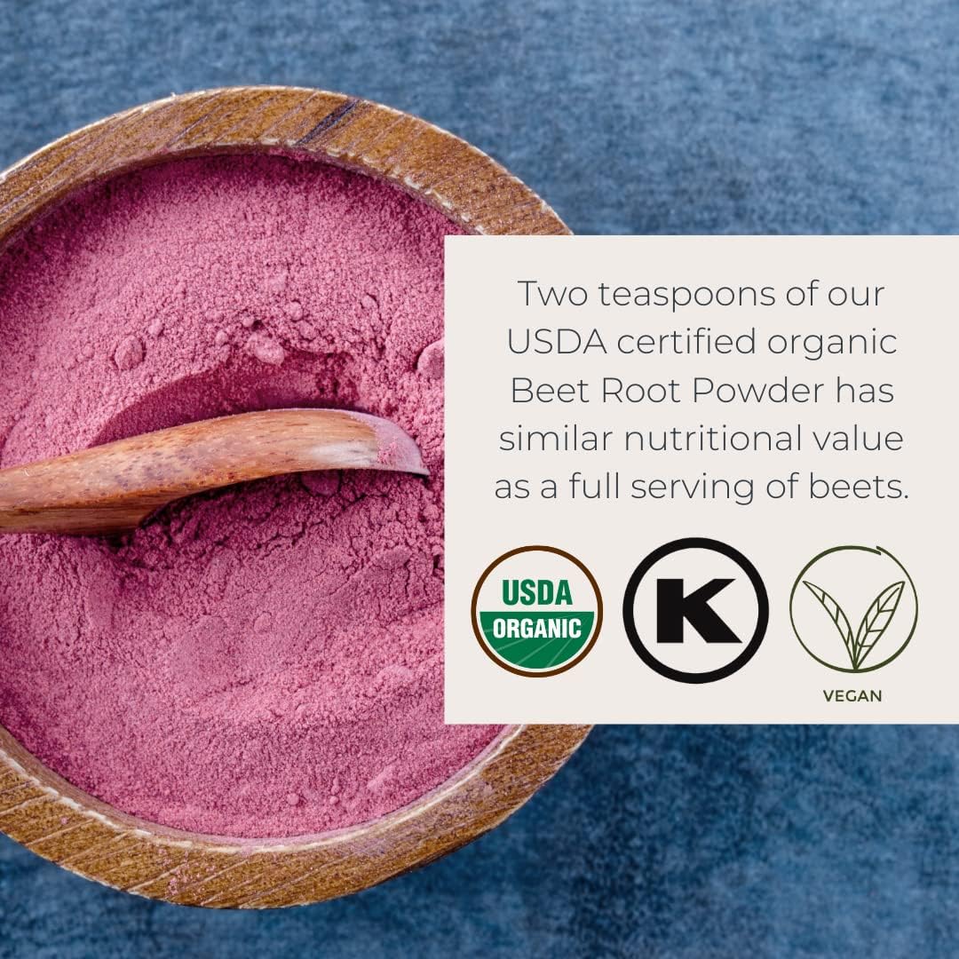 1lb Organic Beet Root Powder - USDA Certified by Starwest Botanicals