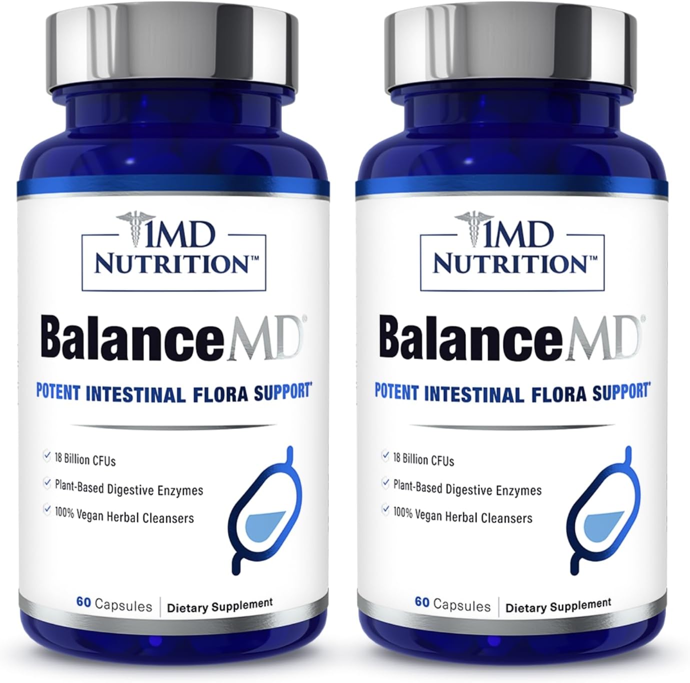 1MD Nutrition BalanceMD Vaginal Probiotics with Oregano & Caprylic Acid - Supports Intestinal Flora Balance - 120 Capsules