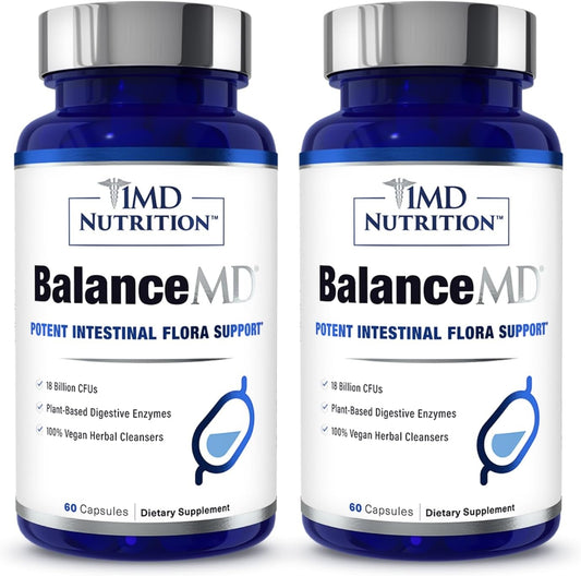 1MD Nutrition BalanceMD Vaginal Probiotics with Oregano & Caprylic Acid - Supports Intestinal Flora Balance - 120 Capsules