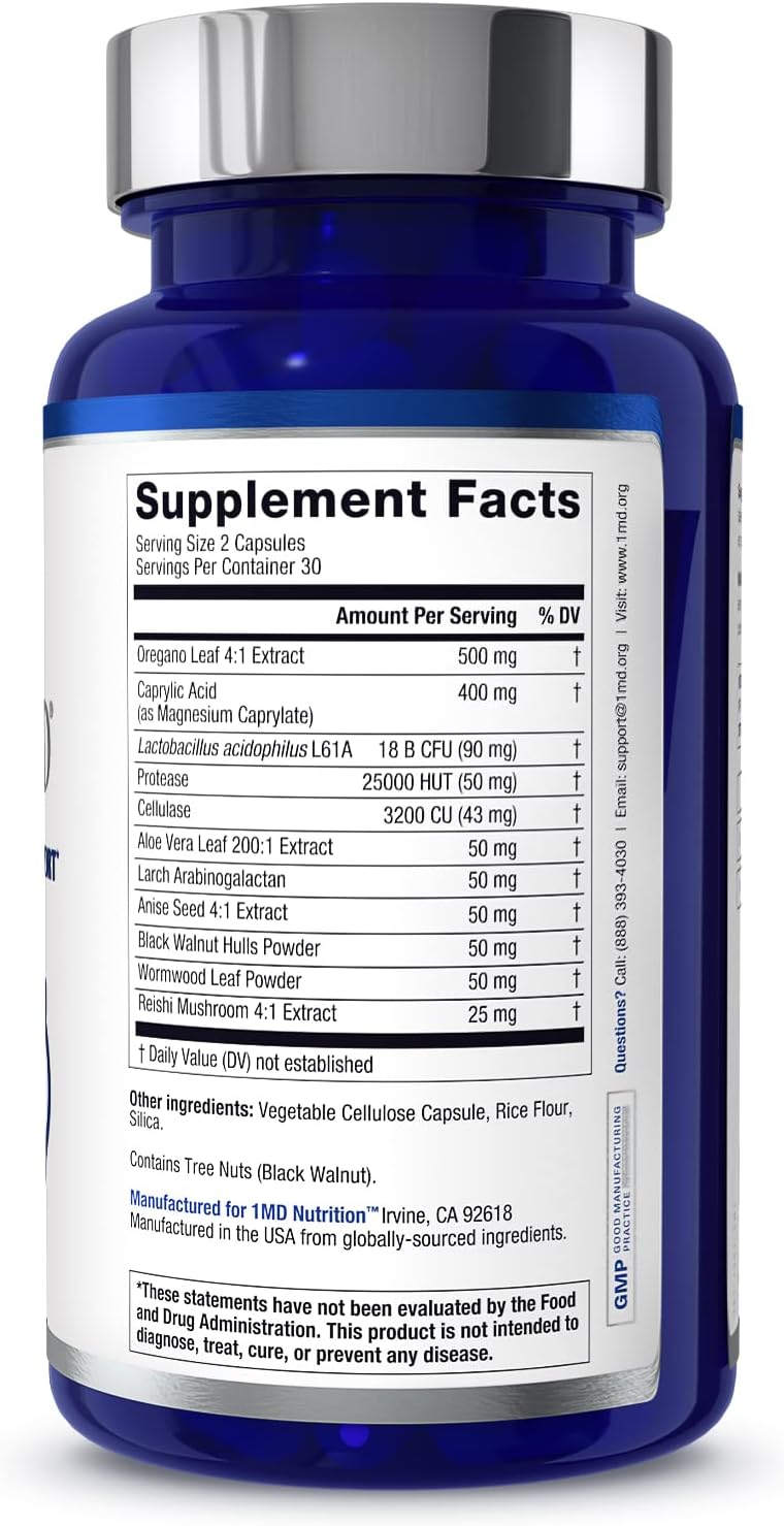 1MD Nutrition BalanceMD Vaginal Probiotics with Oregano & Caprylic Acid - Supports Intestinal Flora Balance - 120 Capsules