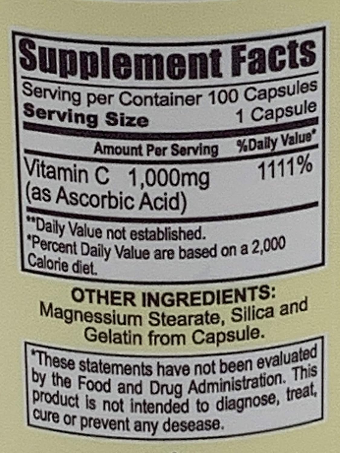 2 Bottles of Natural Vida Vitamin C 1000mg - 200 Capsules Total