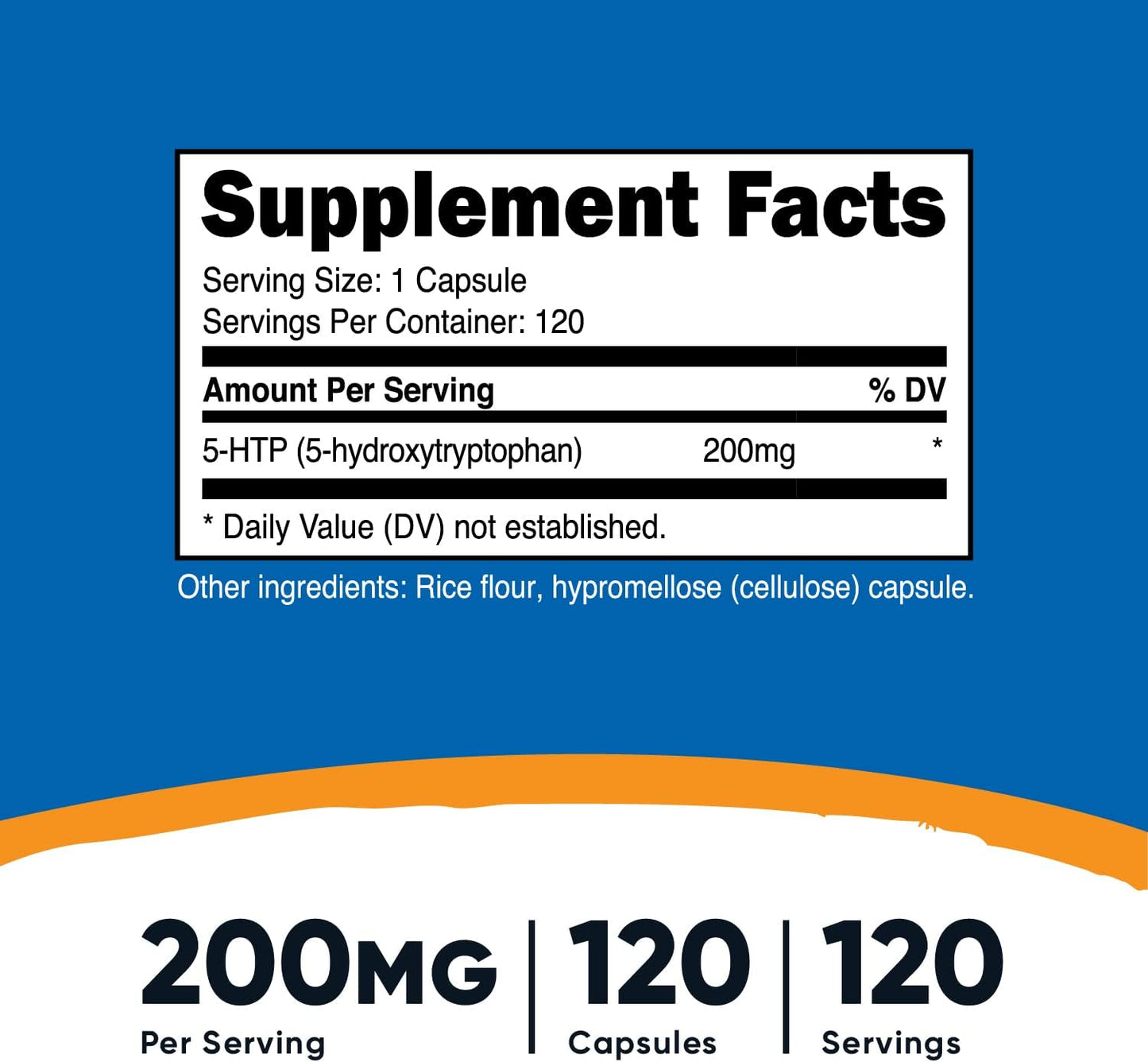 2 Bottles of Nutricost 5-HTP 200mg, 120 Vegetarian Capsules - Non-GMO & Gluten Free
