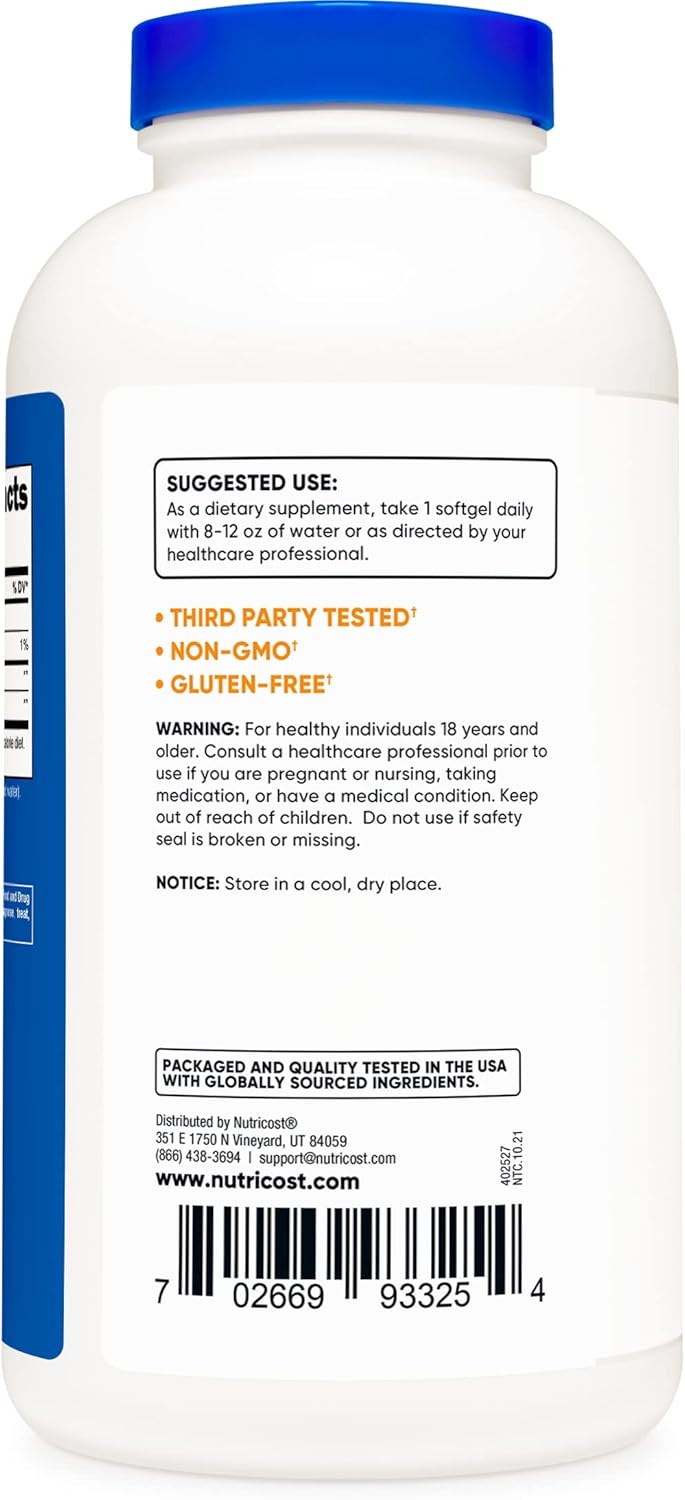 2 Bottles of Nutricost CLA (Conjugated Linoleic Acid) 2,400mg, 240 Softgels - Non-GMO, Gluten Free, 800mg Per Softgel