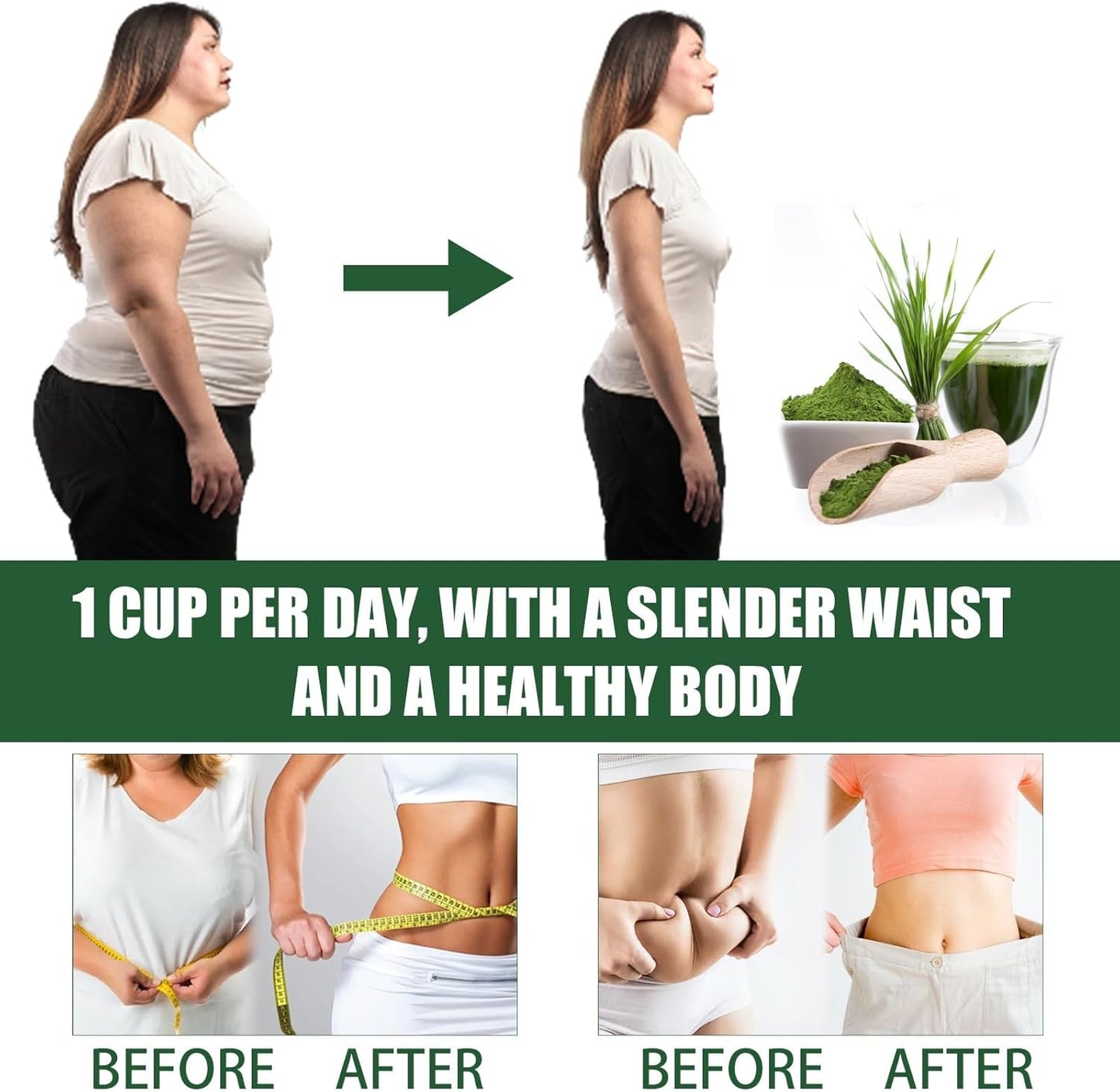 2 Boxes of Pure Organic Barley Grass Juice Powder - 40 Bags, Daily Greens Booster with Iron, Vitamin C & E for Men & Women