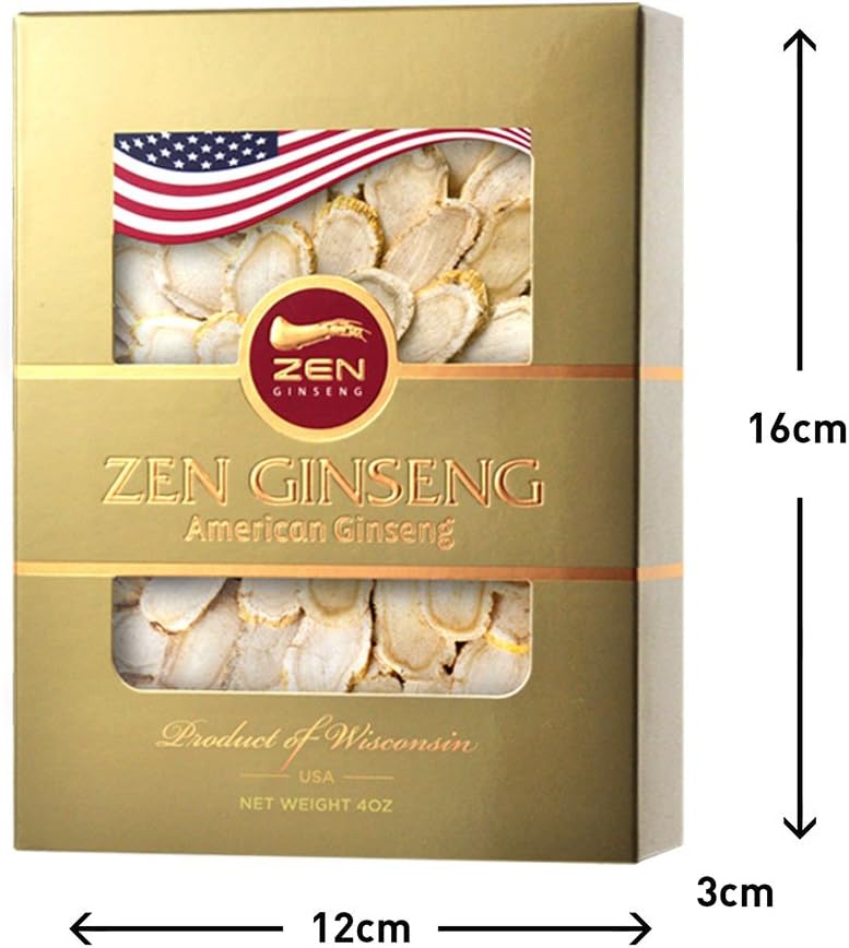 2 Boxes of Zen Ginseng Wisconsin Ginseng Slices - Boost Energy, Performance, & Mental Health - 8 Oz Total