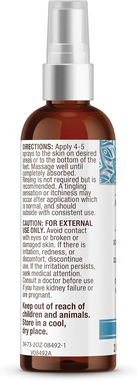 2 Fl Oz GuruNanda Magnesium Oil Spray with Aloe Vera and Essential Oils for Muscle Relief & Relaxation - Cruelty-Free