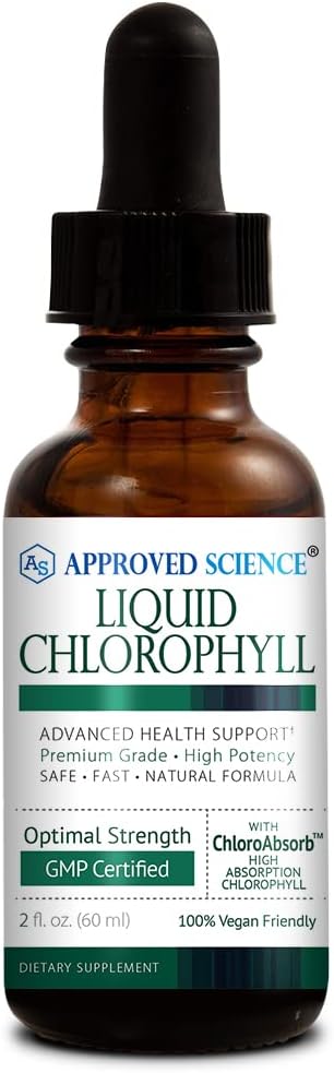 2 fl. oz. Liquid Chlorophyll with ChloroAbsorb & Mulberry Extract - Energize Body, Digestive & Immune Support - Natural Deodorant, Detox - Vegan, Made in USA