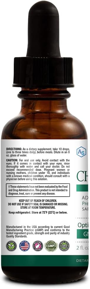 2 fl. oz. Liquid Chlorophyll with ChloroAbsorb & Mulberry Extract - Energize Body, Digestive & Immune Support - Natural Deodorant, Detox - Vegan, Made in USA